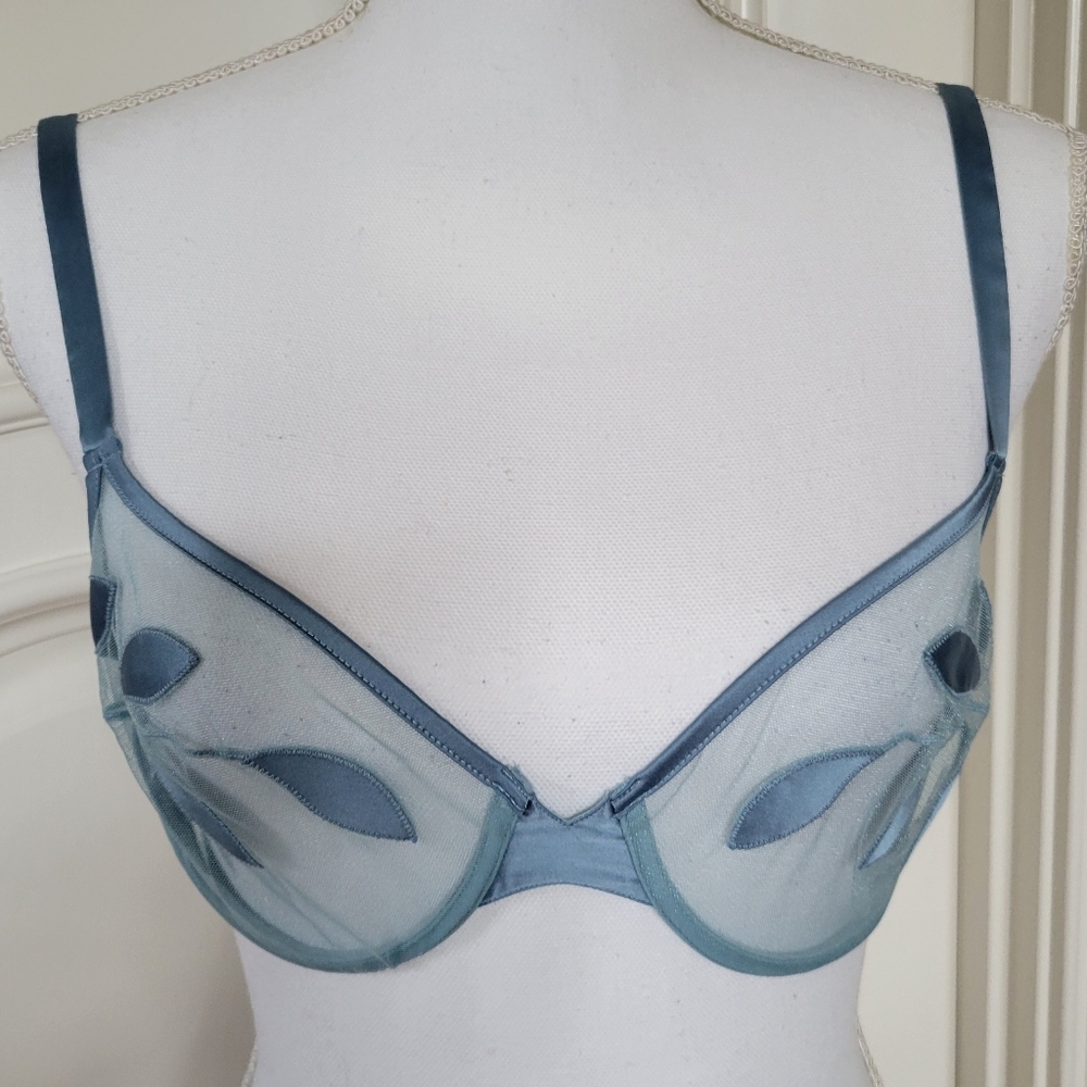 La Perla Bra in Dusty Blue